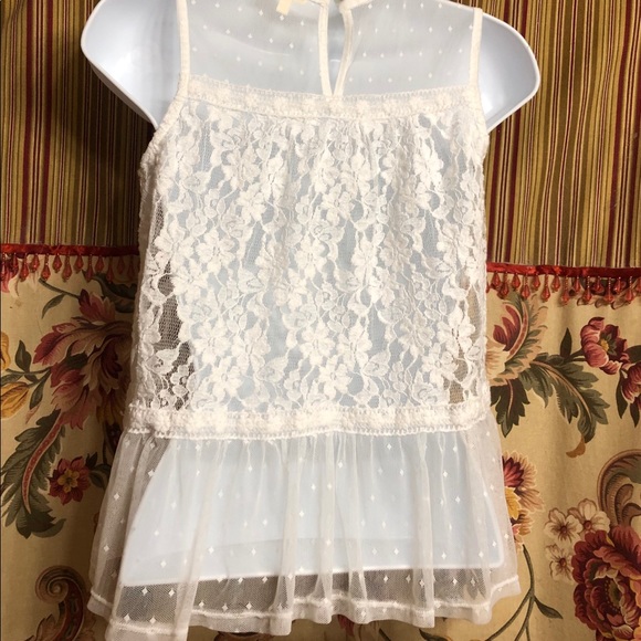 (🛍️2 for 8.00)No yeah Girl White Lace Top - Picture 6 of 8